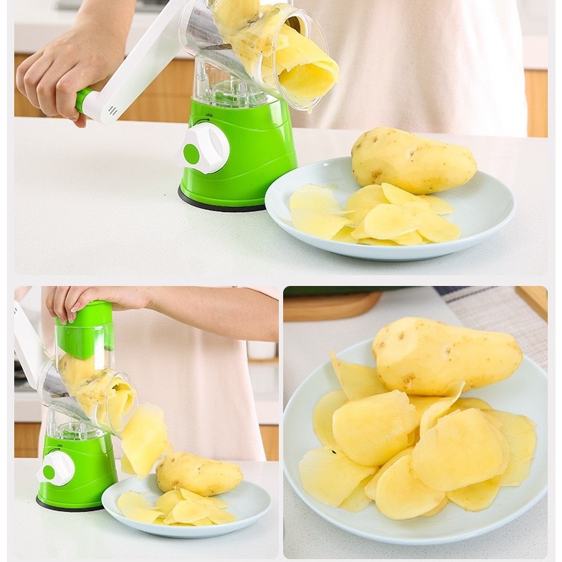 家用厨房切丝器刨丝器切菜机器手摇切菜器多功能手摇滚筒式土豆机