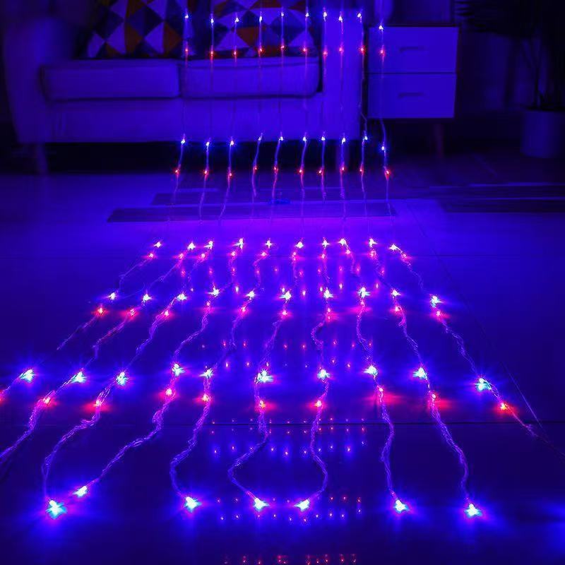 LED滝流水灯串走馬灯屋外防水祝日装飾ホテル出店キャンプ点灯装飾|undefined