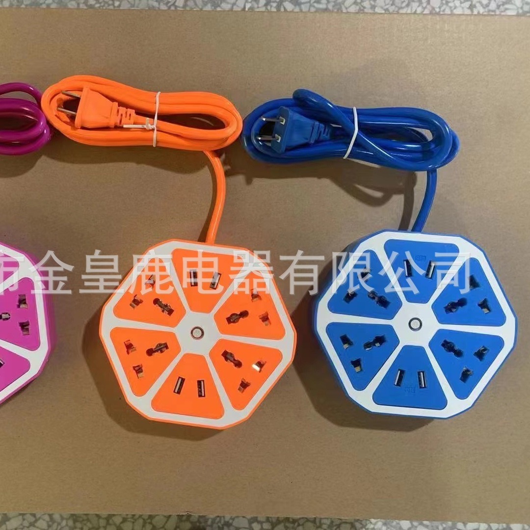 Fruta Limón socket USB color multi-función socket Venezuela México Brasil Perú hexagonal socket