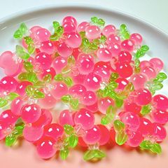 シミュレーションdiy果物さくらんぼ樹脂部品クリームゴム自作携帯ケース髪飾りロープコップ材料