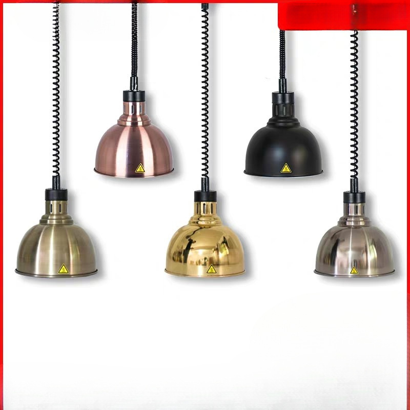 Zhengbo telescopic heat preservation lamp single head lifting hanging food heat preservation lamp buffet barbecue lamp food heating chandelier Zhengbo telescopic heat preservation lamp single head lifting hanging food heat preservation lamp buffet barbecue lamp food heating chandelier