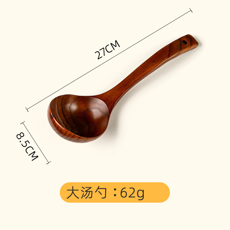柯木鍋シャベル柯木スープスプーンの現物卸売りは、柯木老漆の長い柄の料理シャベルのシャベルを固定することができます。|undefined