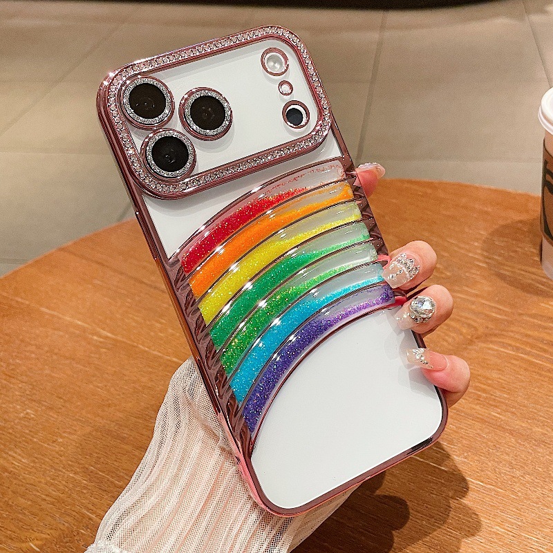 Colorful Liquid Sand Phone Case For Iphone 17 With Lens Protection_voghion.com