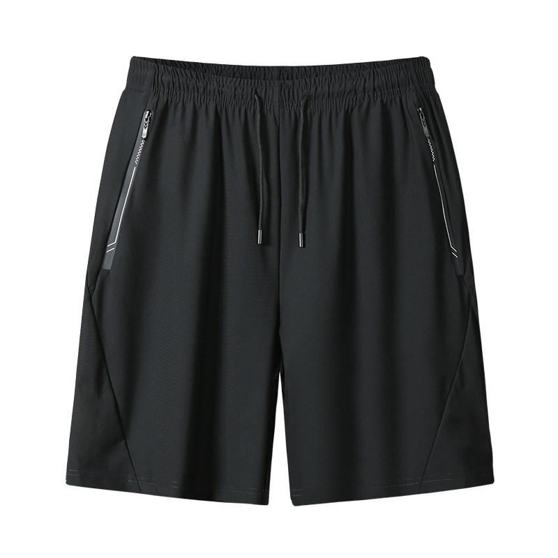 Pantalones cortos para hombres de verano delgados pantalones de secado rápido de seda deportiva coreana de tamaño grande pantalones transpirables