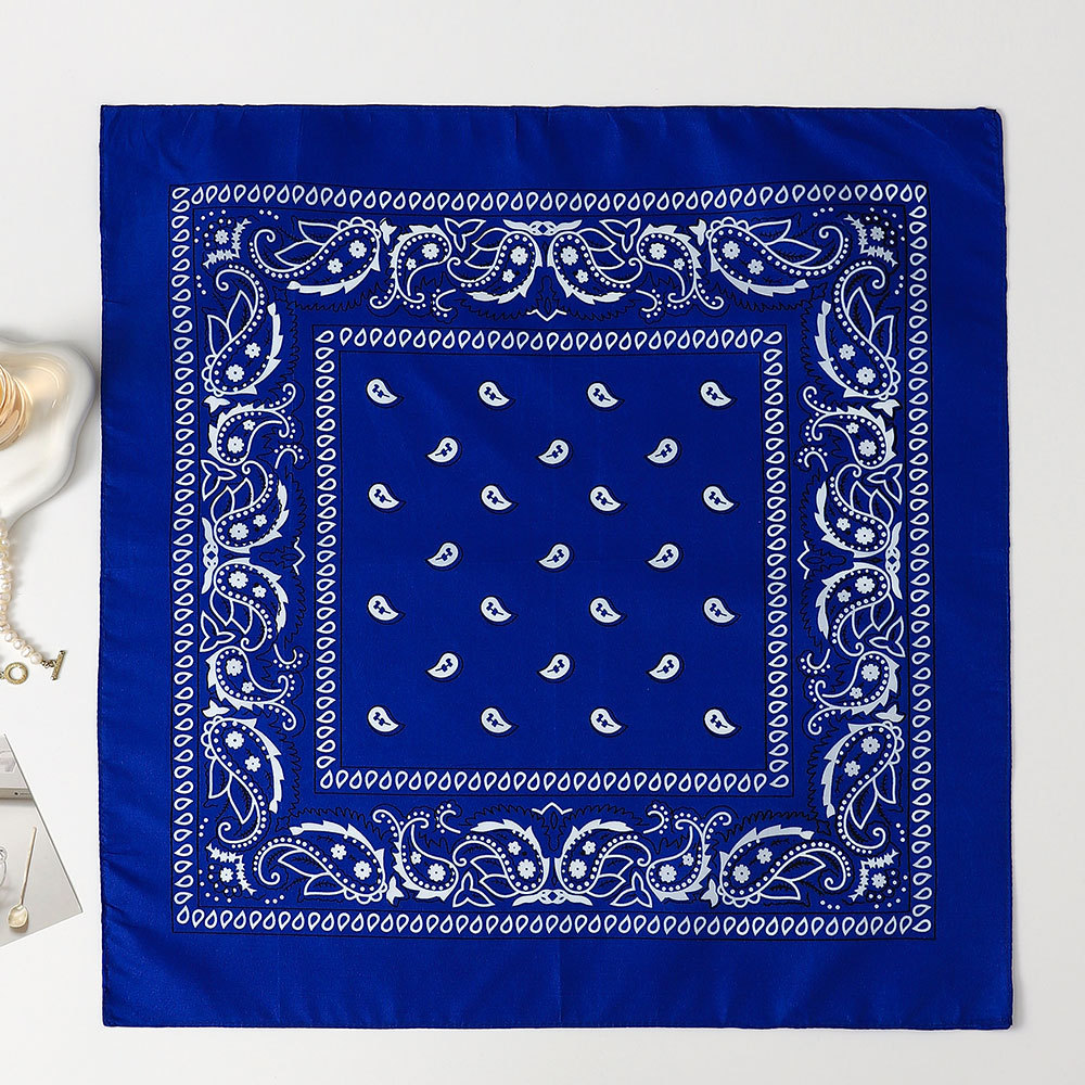 Bandana Cuadrada de Estampado Paisley 53cm de Poliéster para Deportes y Hip Hop