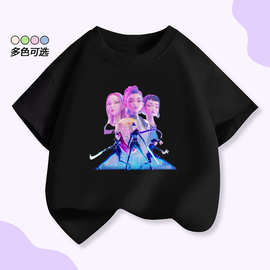 Kpop猎魔女团女童短袖t恤米拉佐依鲁米童装韩版ins上衣服夏装潮牌