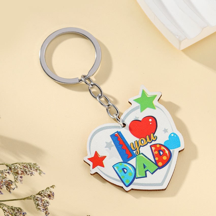 Modern Style Letter Wood Father'S Day Unisex Keychain display picture 8