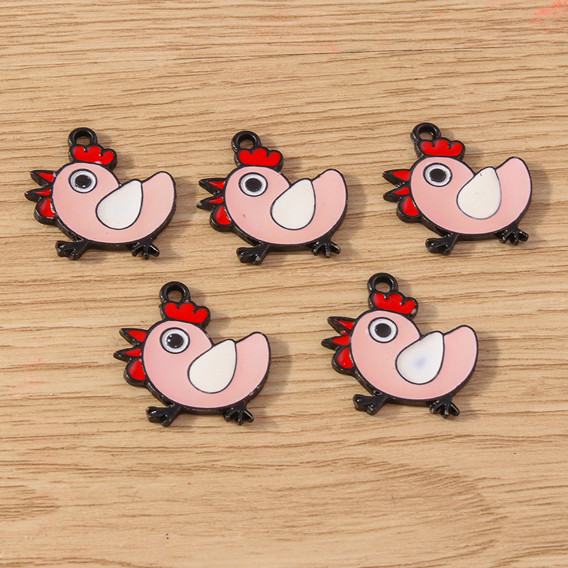 10 PCS/Package Alloy Chick Pendant display picture 4