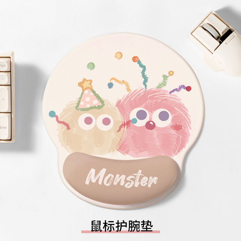 Lindo feliz pescado muñeca pad mouse pad muñeca pad teclado pad oficina mouse pad para niñas