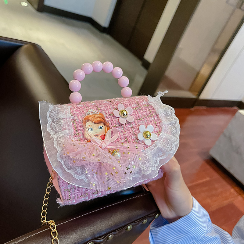 2022 nuevo arco de la celebridad en línea tejida bolso de los niños de las mujeres de estilo coreano lindo crossbody mini bolso de la perla