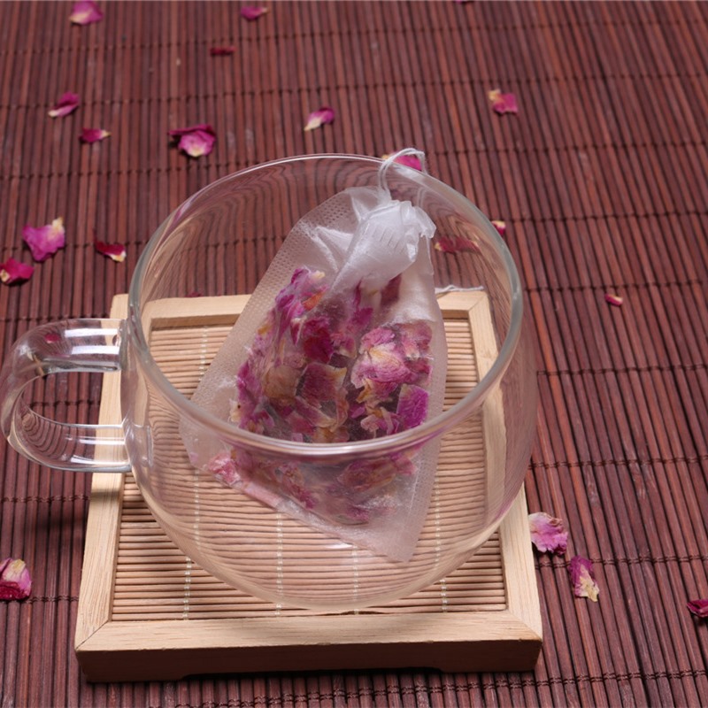 100片8*10玉米纤维抽线茶包袋泡茶袋花茶袋茶叶过滤袋一次性