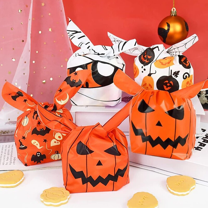 ハロウィーンかわいいウサギ耳子供キャンディー袋プラスチックキャンディー袋砂糖を与えないとパーティープレゼントをいたずらする|undefined