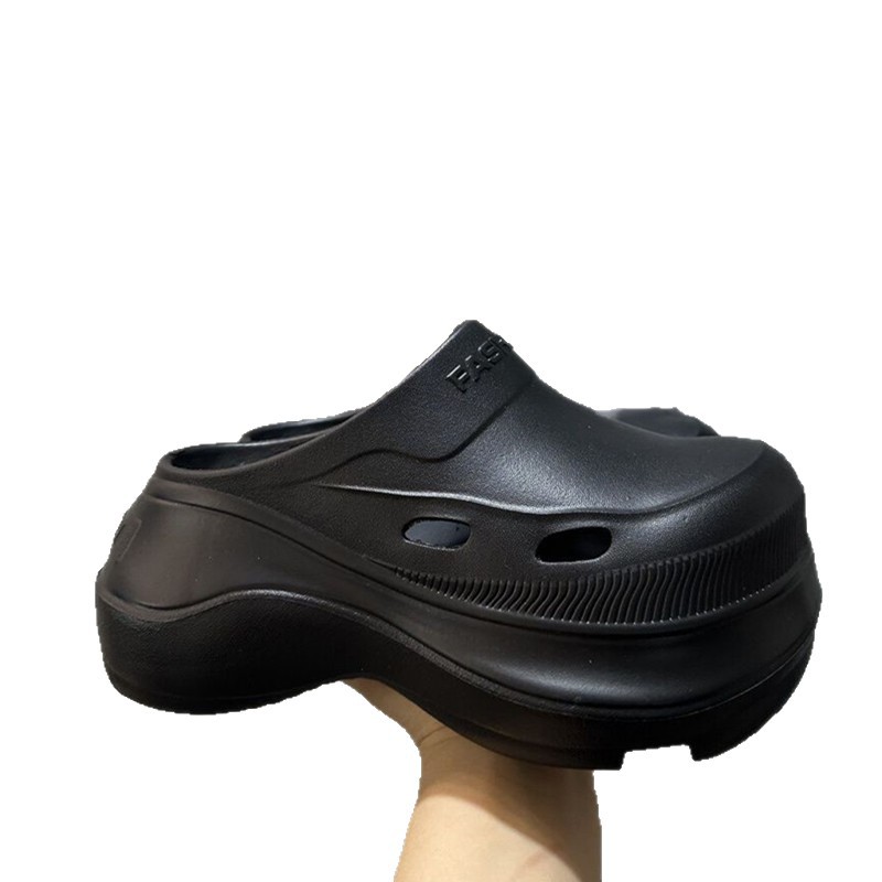 8cm Thick-soled Closed-toe Mules Women, Student Style, New 2026 Model, Summer Sandals For Outdoor Wear, Wholesale_vogvips.com