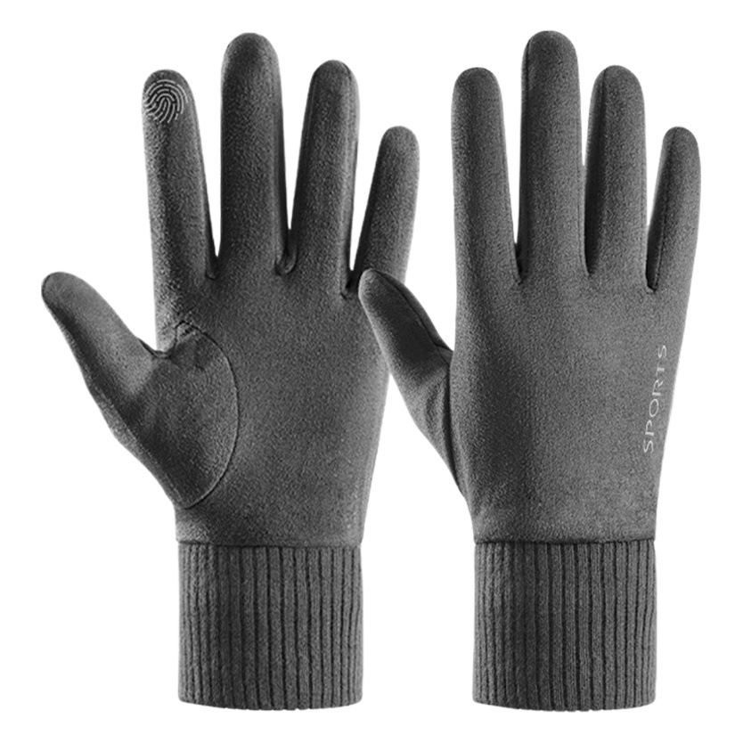 Guantes de pantalla táctil de gamuza Otoño e Invierno para hombres y mujeres al aire libre a prueba de viento cálido ciclismo esquí a prueba de frío guantes de motocicleta DY21