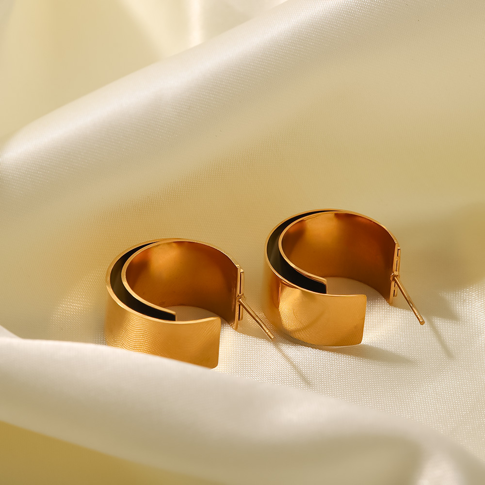 Fashion Geometric Stainless Steel Plating Ear Studs 1 Pair