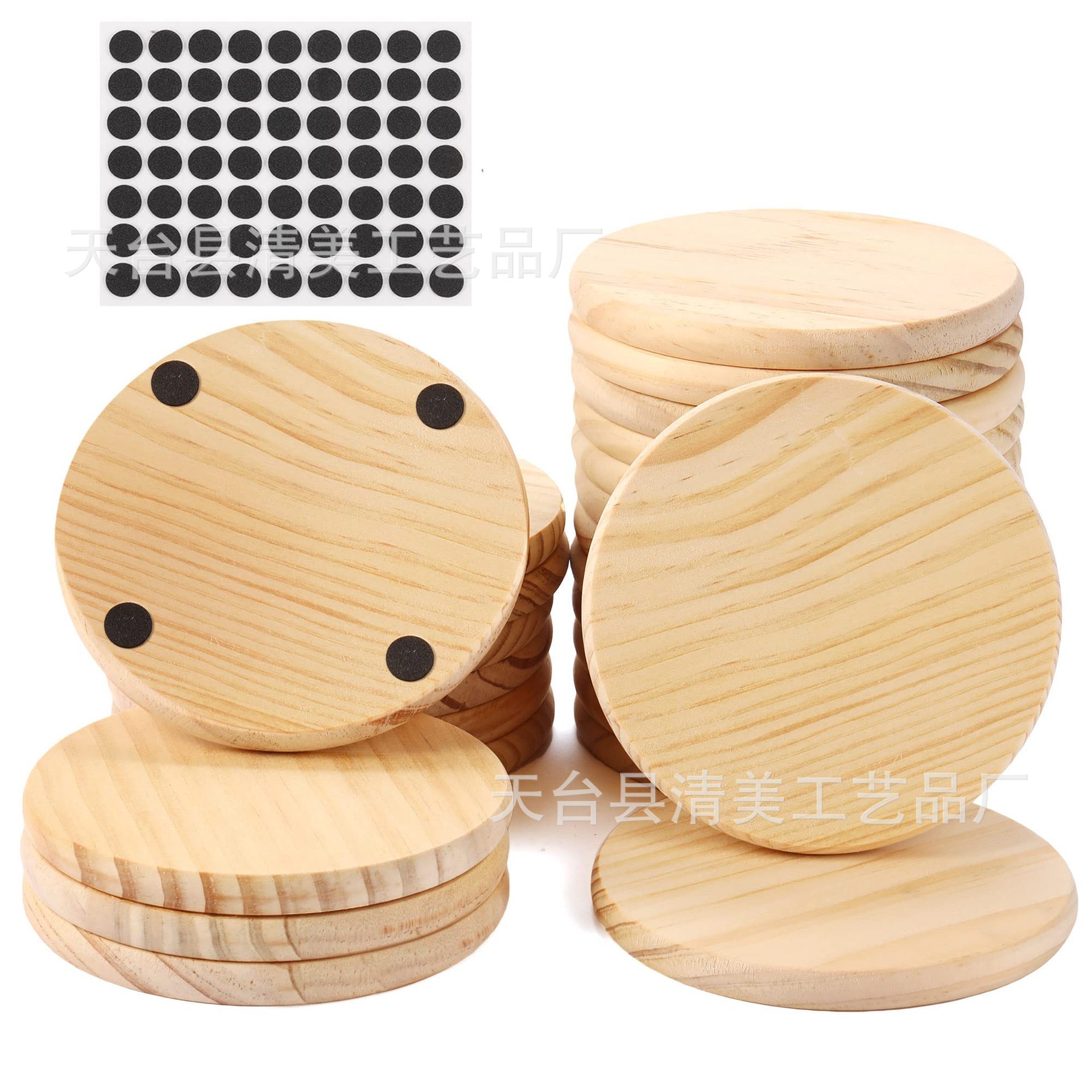 Posavasos de madera sin terminar Posavasos de madera en blanco Posavasos de artesanía para modelos arquitectónicos pintura madera tallada