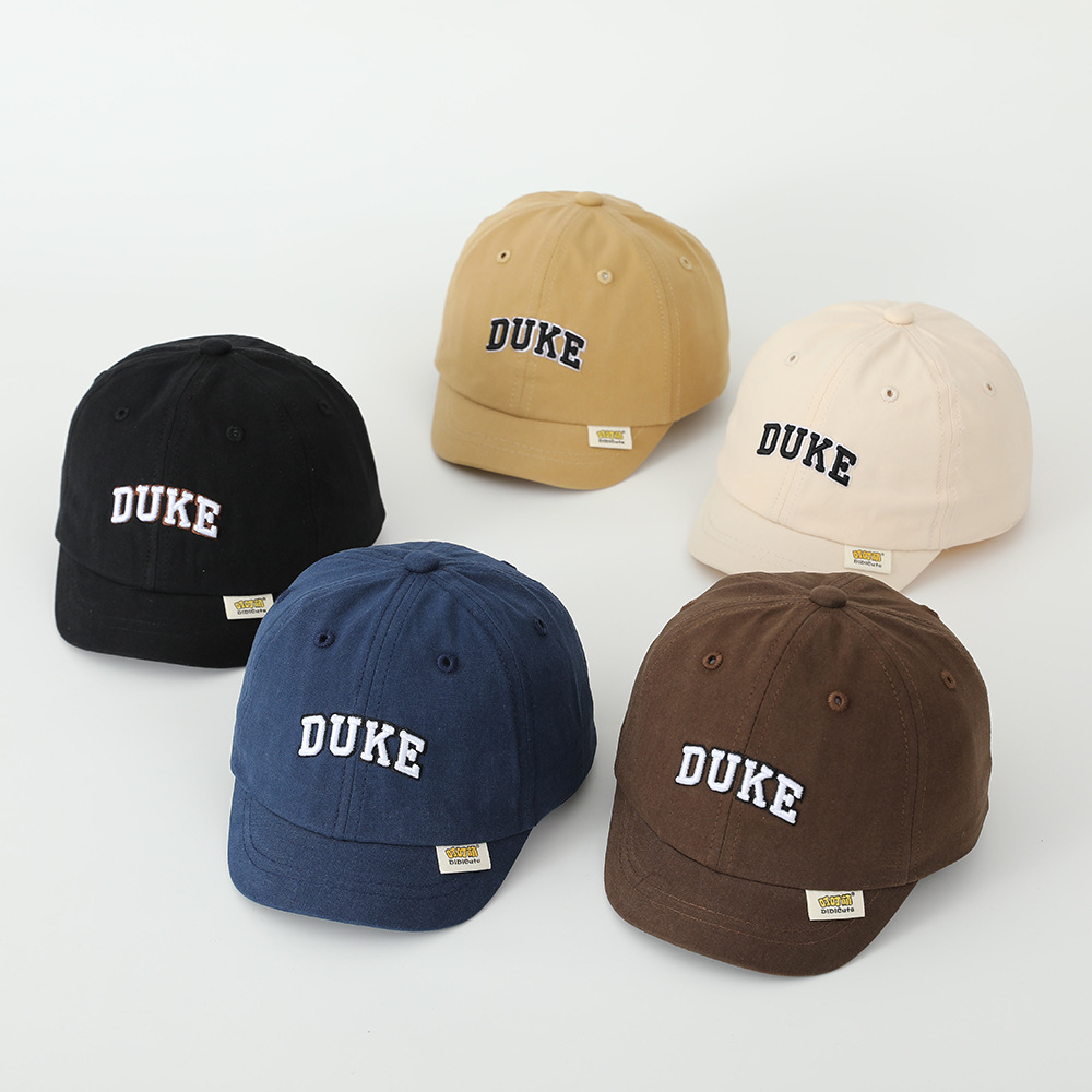 ins sombrero para niños bordado coreano sombrero de béisbol primavera y otoño 2 años de niño sombrero de lengua de pato niñas estilo extranjero moda versátil