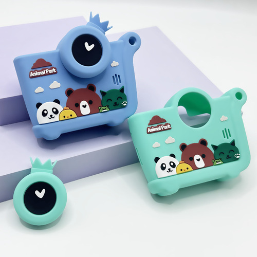 Children's Camera Case Digital Camera Cartoon Silicone Case Drop Glue Cute Pattern Camera Housing Manufacturer Sales