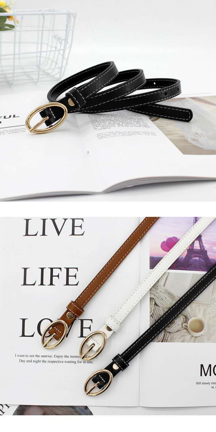 Women's Thin Belt Retro Style Pu Leather Waist Girdle For Women_voghion.com