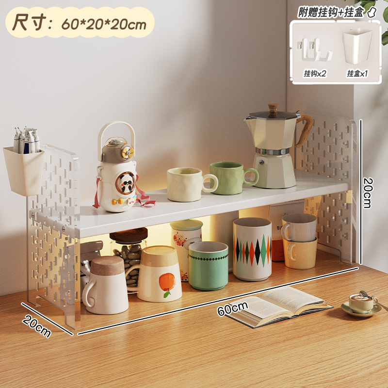 Taza de mesa almacenamiento estante acrílico taza de agua estante de té estante de mesa sala de té esquina de café estante de exhibición