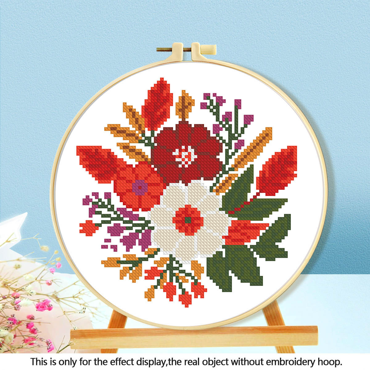 Nuevo kit de materiales para bordado de punto de cruz con diseños de ciervos, flores, peces y árboles. Venta directa del fabricante en países de habla inglesa, piezas pequeñas para bordado a mano, bordado DIY. image 9