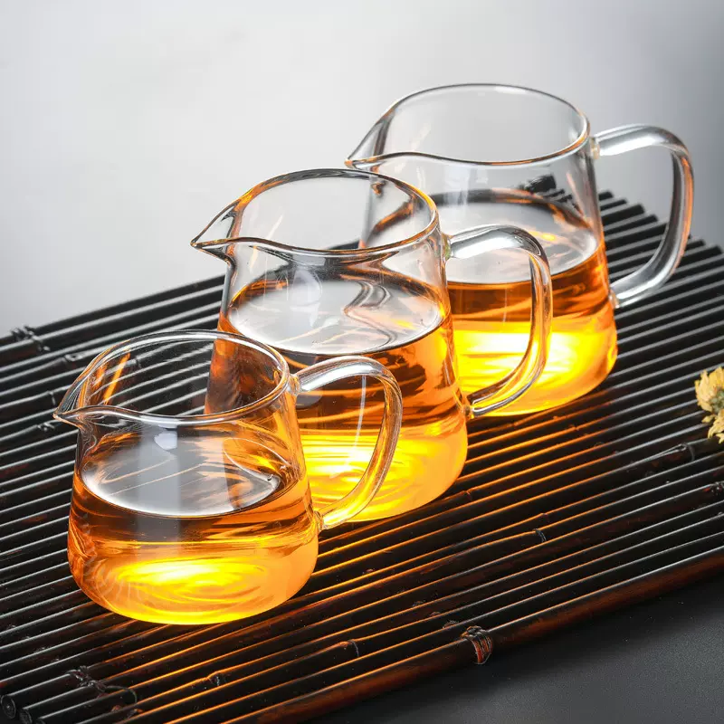 厂家批发玻璃公道杯茶漏套装加厚耐热过滤公杯分茶器功夫茶具配件