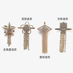 Bag Tassel Accessory Water Diamond Strap with Drilled Metal Tassel Decorative Accessories for Shoes and Boots DIY Accessory Parts