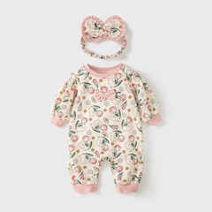 嬰兒衣服春裝新生女寶寶超萌連體衣公主滿月百天外出哈衣春季爬服
