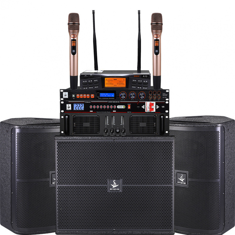 2.1 canales de sonido 10 pulgadas 12 pulgadas sistema de sonido ktv equipo de sonido de bar conjunto completo de combinación de entretenimiento