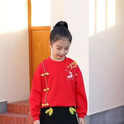 Демисезонное платя для детей мальчиков, флис праздничная Hanfu, одежда для особого случая, китайский стиль