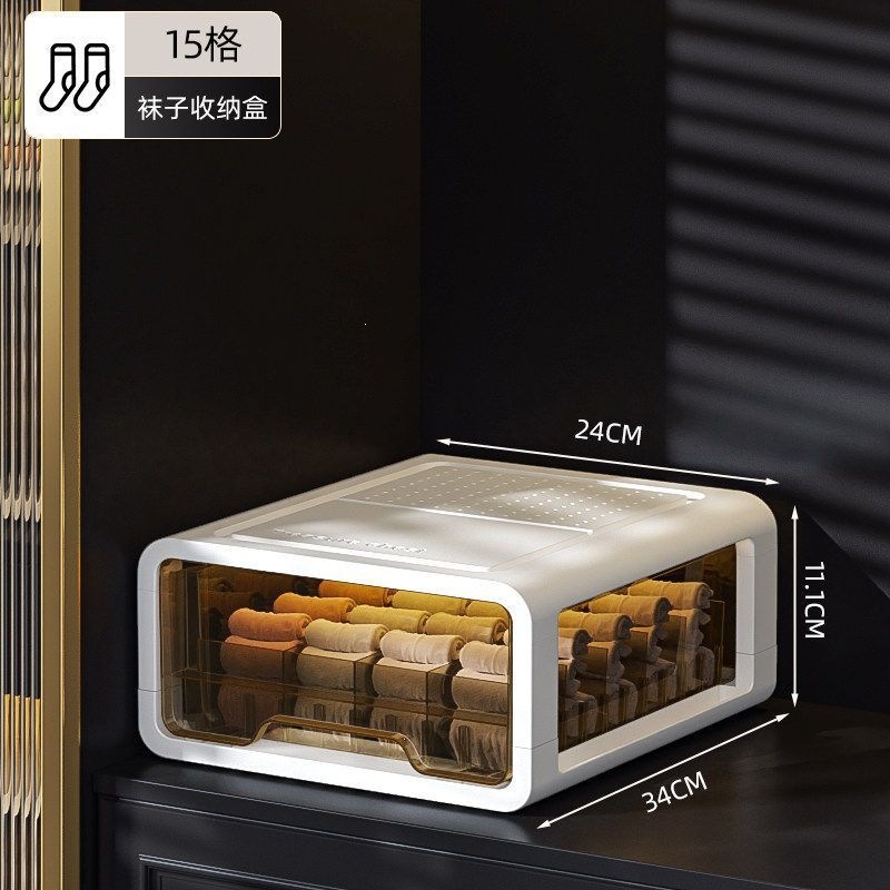 Caja de almacenamiento de ropa interior tipo cajón, ropa interior, armario doméstico, calcetines, armario de separación 3 - en - 1 y ropa laminada