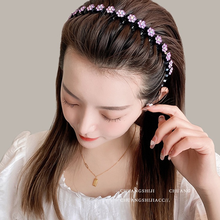 Diadema de estilo coreano horquilla de verano para mujer Celebridad de Internet 2022 nuevo estilo de pelo roto acabado artefacto lavado de cara horquilla diadema