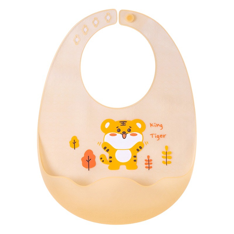Bebé que come babero de silicona tridimensional impermeable para niños babero suplemento alimenticio para bebés babero súper suave y ligero desechable