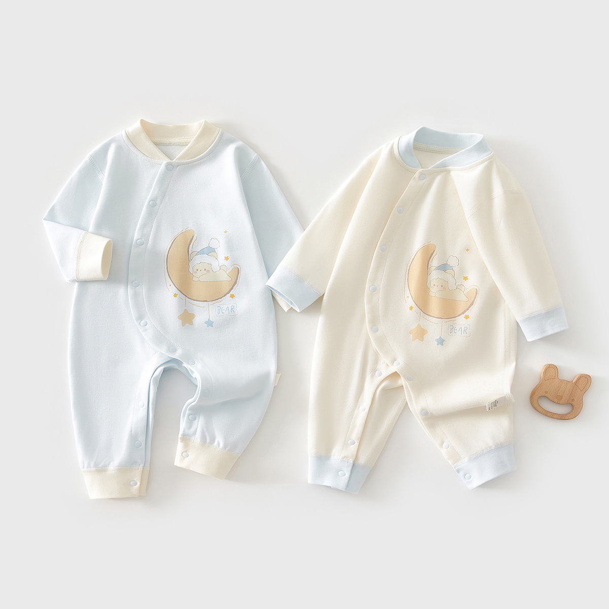 Newborn Baby Spring & Fall Pure Cotton One-Piece Clothes Baby Romper Clothes Boneless Bottoming Intimates Pajamas Outing Clothes