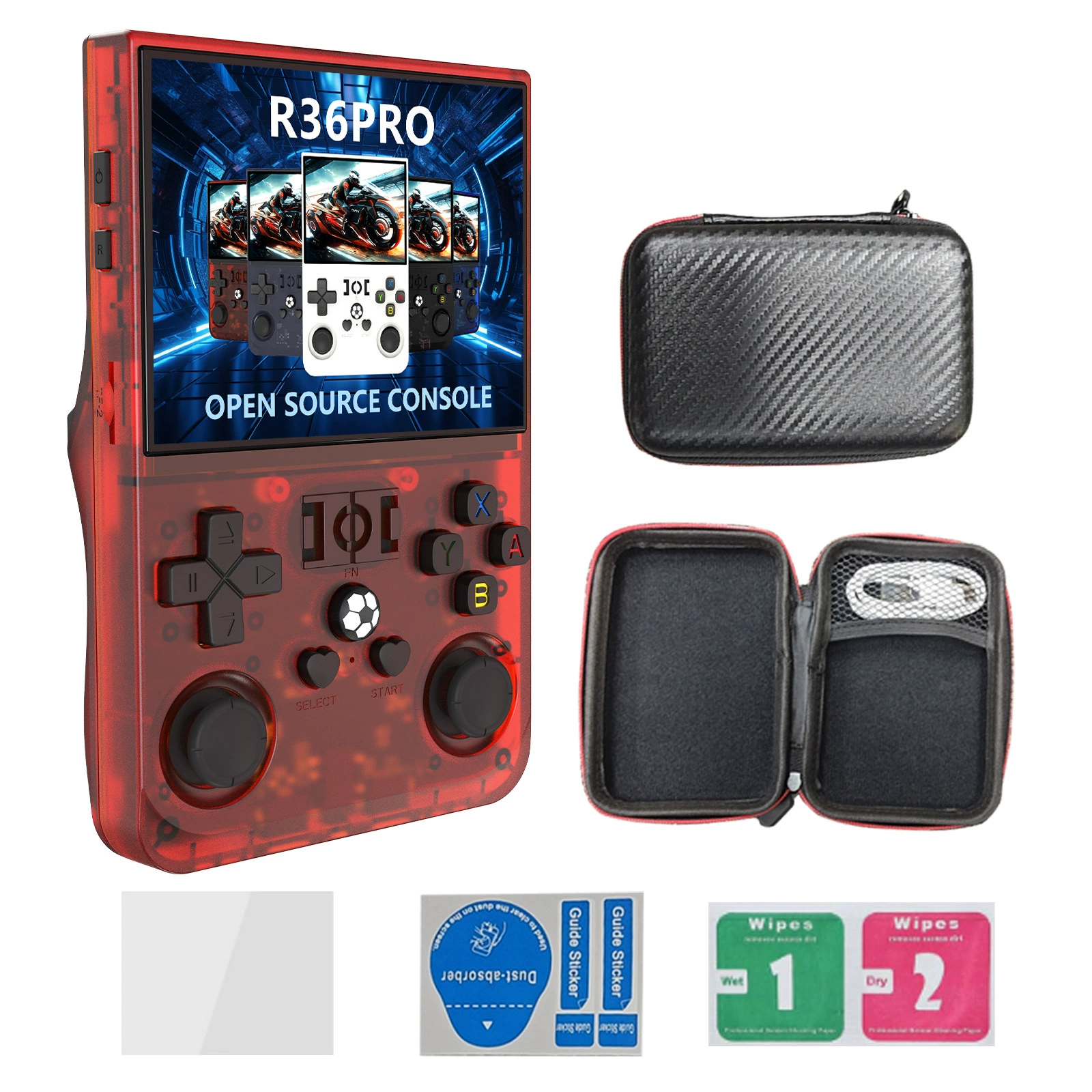 Handheld retro game console, joystick, for import, new collection