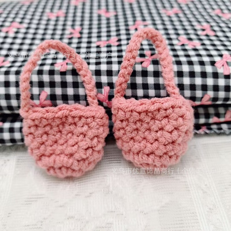 手作り毛糸編みDIYバッグbluetoothイヤホンバッグ服装補助アクセサリーミニ毛糸編み小包|undefined