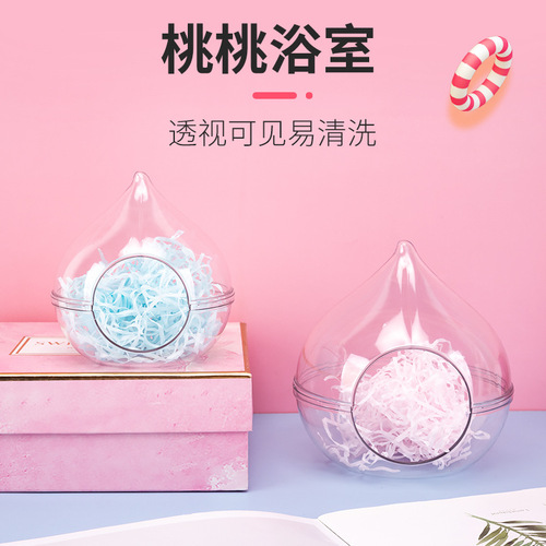 Cross-border wholesale new transparent bathroom observation peach bathroom Boer hamster cage accessories toys wholesale