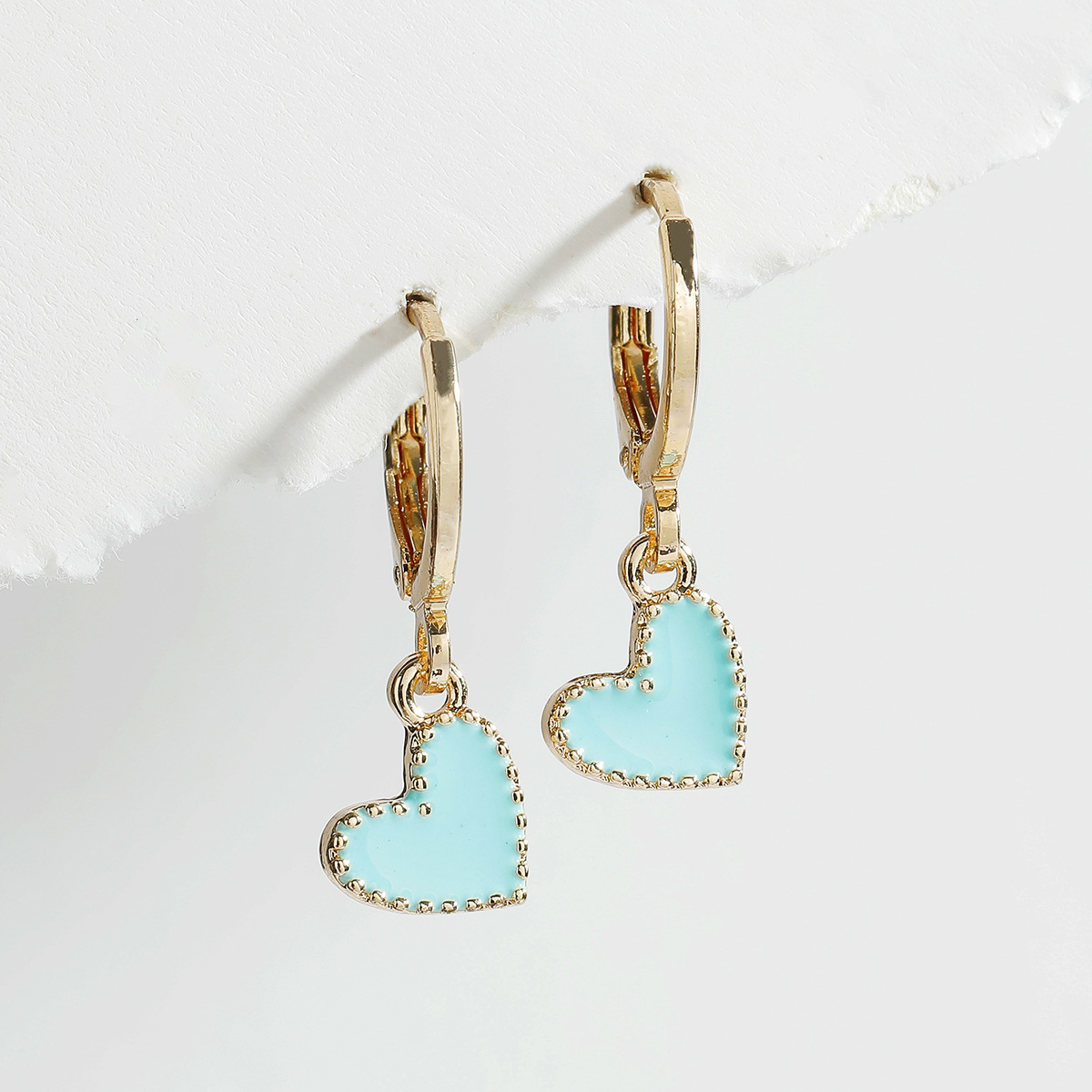 Fashion Drop Oil Heart Shape Earrings display picture 3