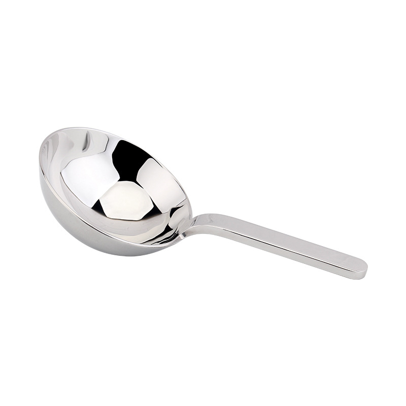 Chockmen Zhuo Deming 18 / 10 cucharas hemisféricas de mano corta de trabajo pesado cucharas de arroz de harina 304 cucharas de arroz de harina