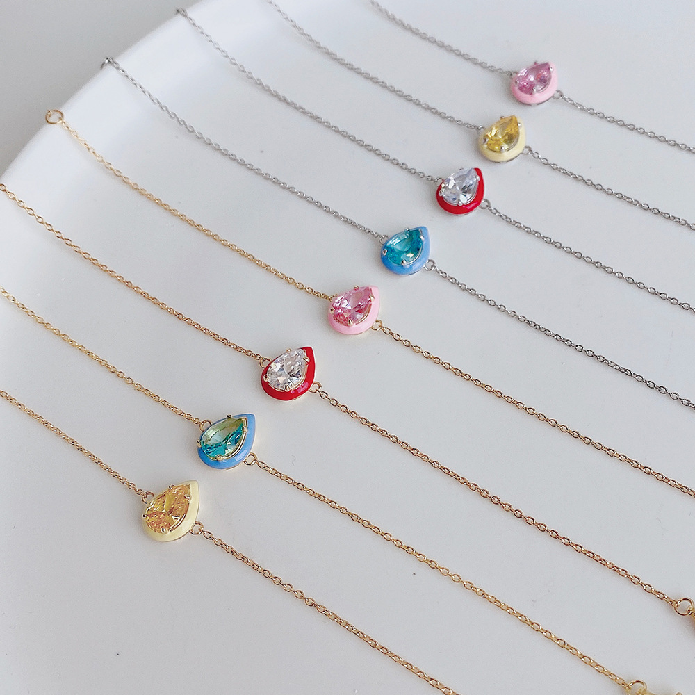 Fashion Heart Shape Sterling Silver Plating Inlay Zircon Bracelets 1 Piece