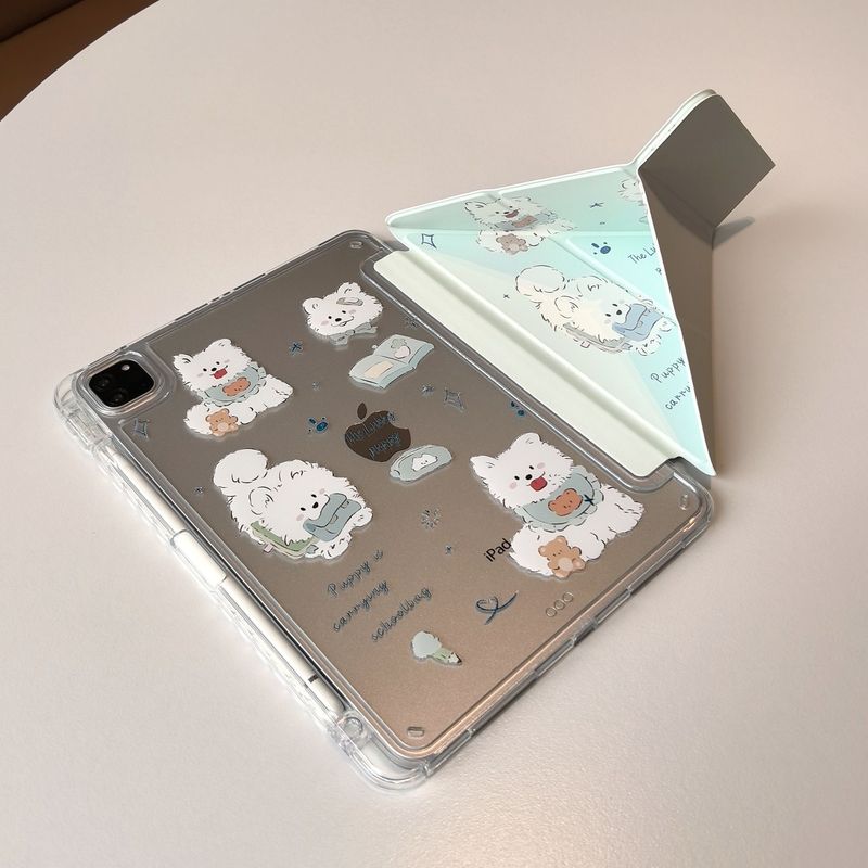 ipad11代保护壳套3+Y支撑可爱小狗苹果平板10代带笔槽防摔壳子|undefined