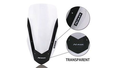 Suitable for Yamaha Nmax155Nmaxl12516-18 Front Windshield Motorcycle Heightening Glass Deflector (Motorcycle front windshield) - transparent