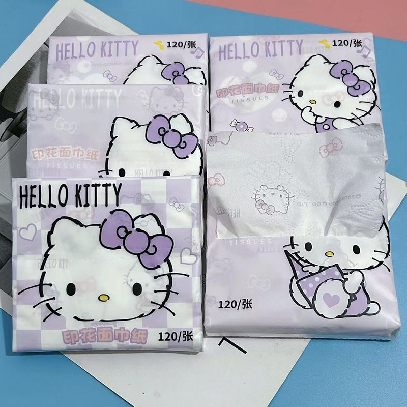 印花抽纸咖色kt猫印花纸巾 学生便携小包面巾纸卫生纸餐巾纸厕纸|undefined