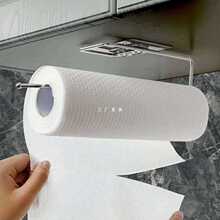 厨房浴室纸巾卷纸不锈钢免打孔壁挂式懒人抹布擦手纸毛巾架收纳架