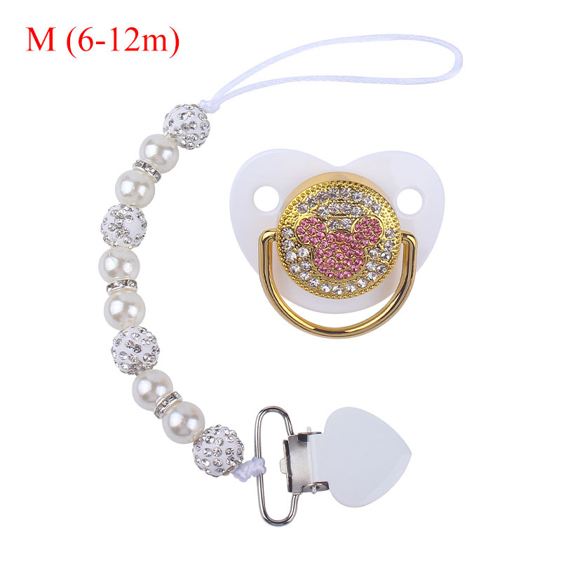 Suministros para bebés amor chupete clip chupete cadena anti-caída creativo bebé Mickey forma chupete traje