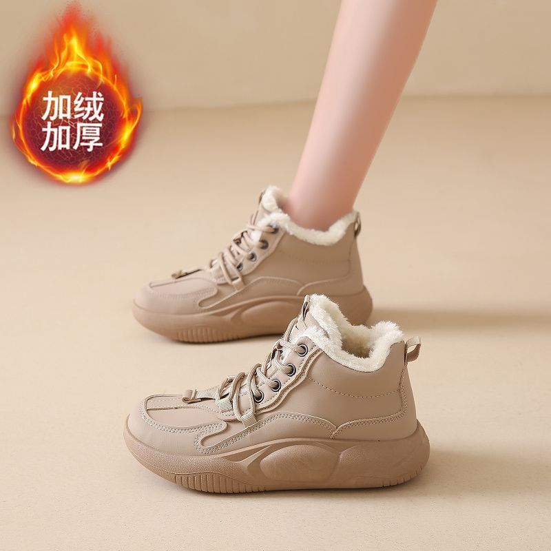 新品高帮防寒大新品鞋女款加绒加厚保暖雪地靴新品防水休闲运动鞋