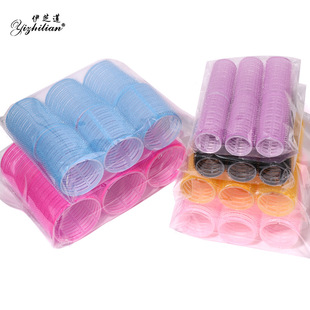 6 bags transparent hair curler hair root fluffy curly hair air bangs roll self-adhesive hair curler Velcro non-ironing