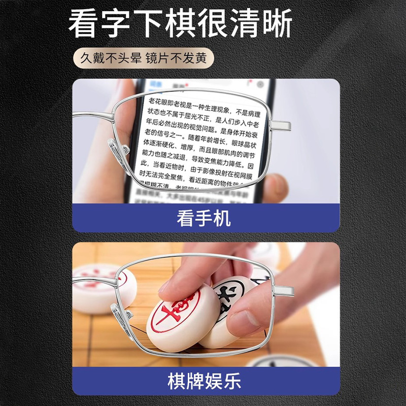 Codyxun ガラス老眼鏡 HD 老眼鏡男性用高級 3588 高品質金属老眼鏡|undefined