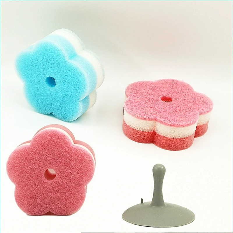 Сильконовая/графитовая насадка? Не. Wait translate properly: Suction cup dishwashing sponge Korean pattern sponge wipe suction cup pot brush sponge scouring pad suction cup manufacturer wholesale