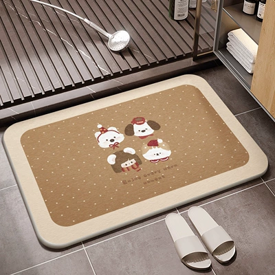 Mat, Bathroom Hard Diatom Mud – Avtomobil döşəmə paspasları - menggu-shiguang-bathroom-hard-mat-f-354509cm-square-white-background